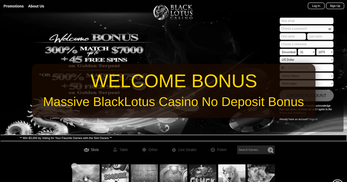 Black Lotus Casino Bonus: No Deposit Bonus Codes USA 2026