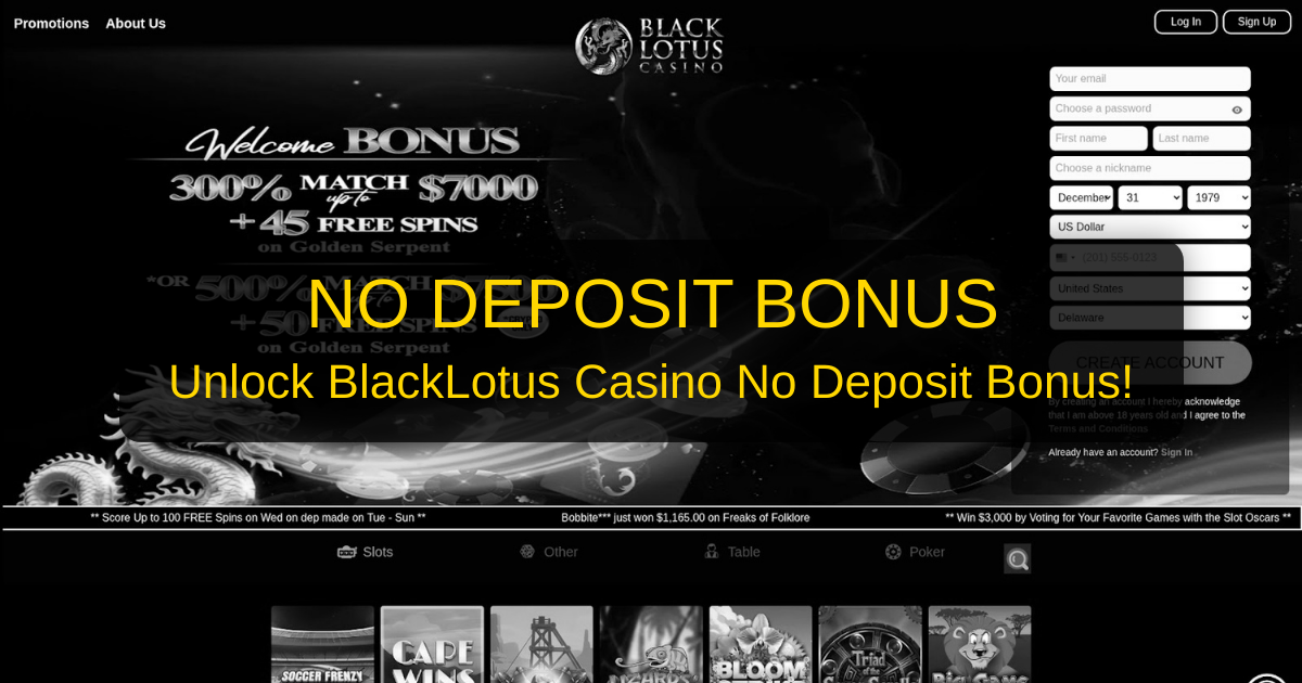 BlackLotus Casino No Deposit Bonus: What to Expect